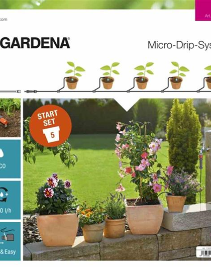 Gardena Bewässerungsset Micro-Drip für 5 Pflanztöpfe Gr. S