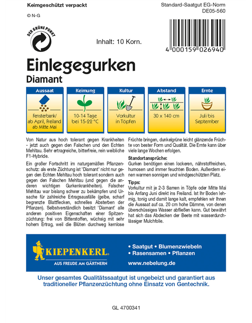 Einlegegurke 'Diamant F1'